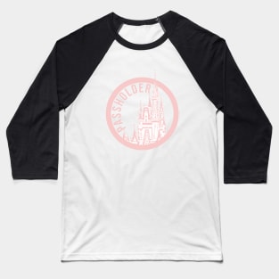 Passholder Magic Castle Millennial Pink Baseball T-Shirt
